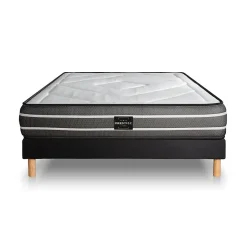 Prestige Literie Ensemble Ressorts ensachés et mémoire de forme de confort Ferme avec sommier tapissier
