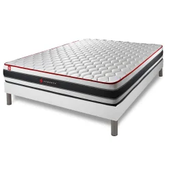 Somness Ensemble Ressorts ensachés et mémoire de forme de confort Ferme avec sommier tapissier Best