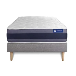 Actisom Ensemble Ressorts ensachés et mémoire de forme de confort Equilibré avec sommier kit