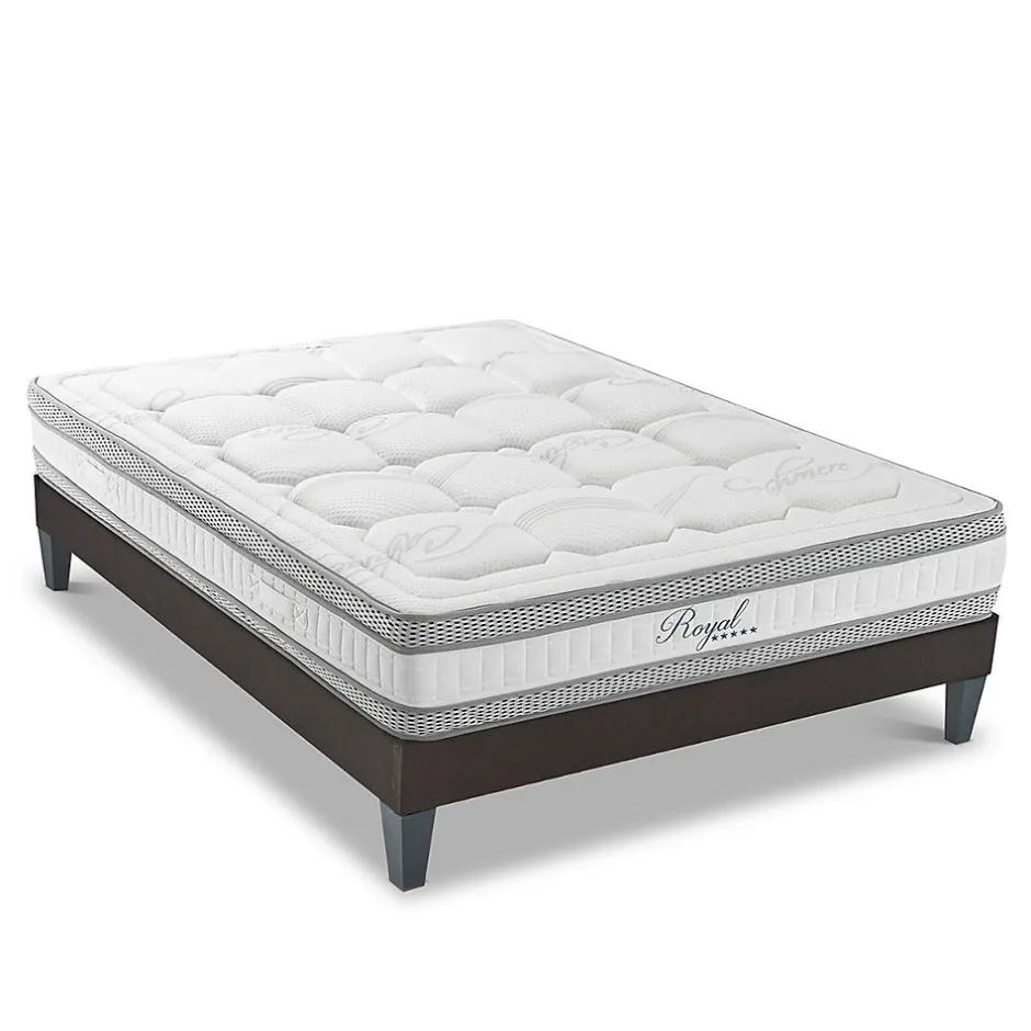 Hypsom Ensemble Royal 5 Etoiles 90x190 cm Matelas Mousse + Sommier Bois Online