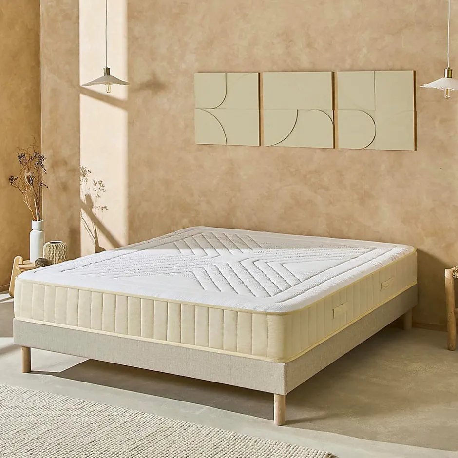 Nuit De Coton Ensemble Symphonie 2.0 140x190 cm Matelas Mousse + Sommier Bois