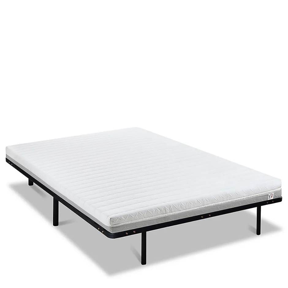 Olympe Literie Ensemble Venus 90x200 cm Matelas Mousse + Sommier Métal