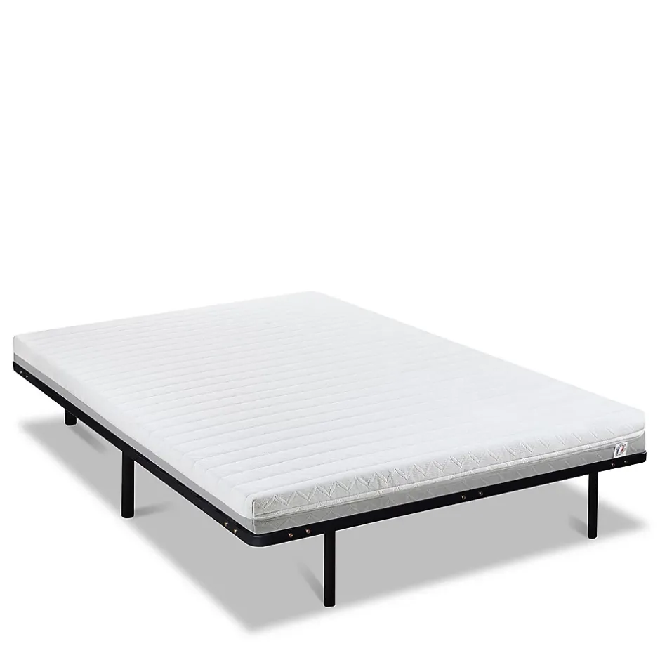 Olympe Literie Ensemble Venus 90x190 cm Matelas Mousse + Sommier Métal