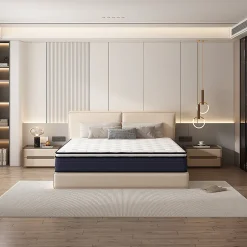 Teeno Ensemble 140x190 cm Matelas à ressorts + Sommier avec lattes larges, Epaisseur du Matelas 25cm