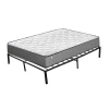 Teeno Ensemble 140x190 cm Matelas à ressorts + cadre de lit en métal de, Epaisseur du Matelas 20cm