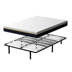 Teeno Ensemble 140x190 cm Matelas double en mousse de 17 cm + sommier à lattes Sale