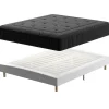 Teeno Ensemble 140x190cm Matelas à ressorts+ Lit Sommier Tapissier Déco, Epaisseur du Matelas 30cm