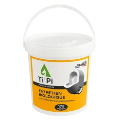 Ti'Pi Entretien biologique pour urinoir sans eau en pot de 175 lingettes - Produit 2 en 1 - Nettoyant et détartrant New