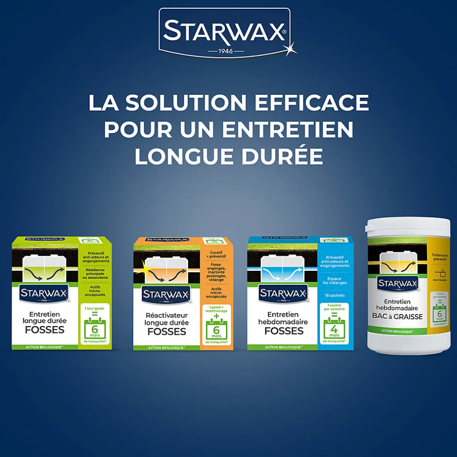 Starwax Entretien hebdomadaire bac à graisses 750g,