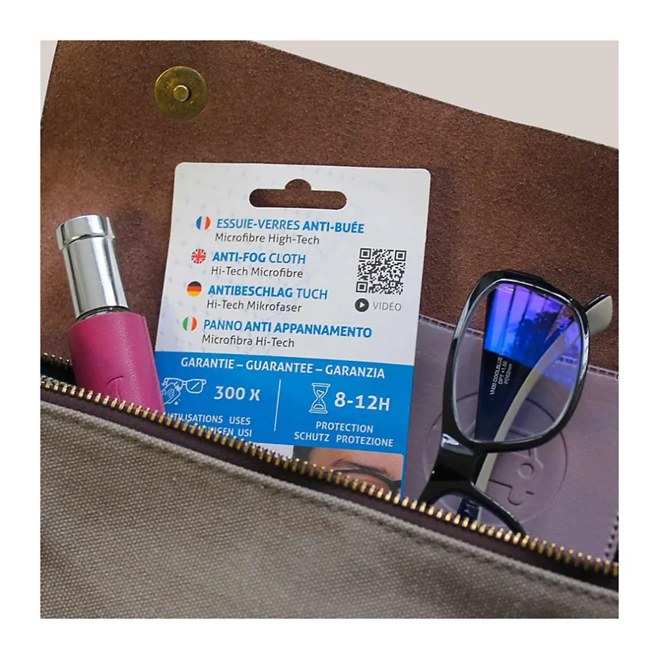 Varionet Essuie-verres anti buée 15 X 18 cm Efficace 12h et 300 Utilisations x 10