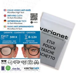 Varionet Essuire-verres anti-buée microfibre high-tech