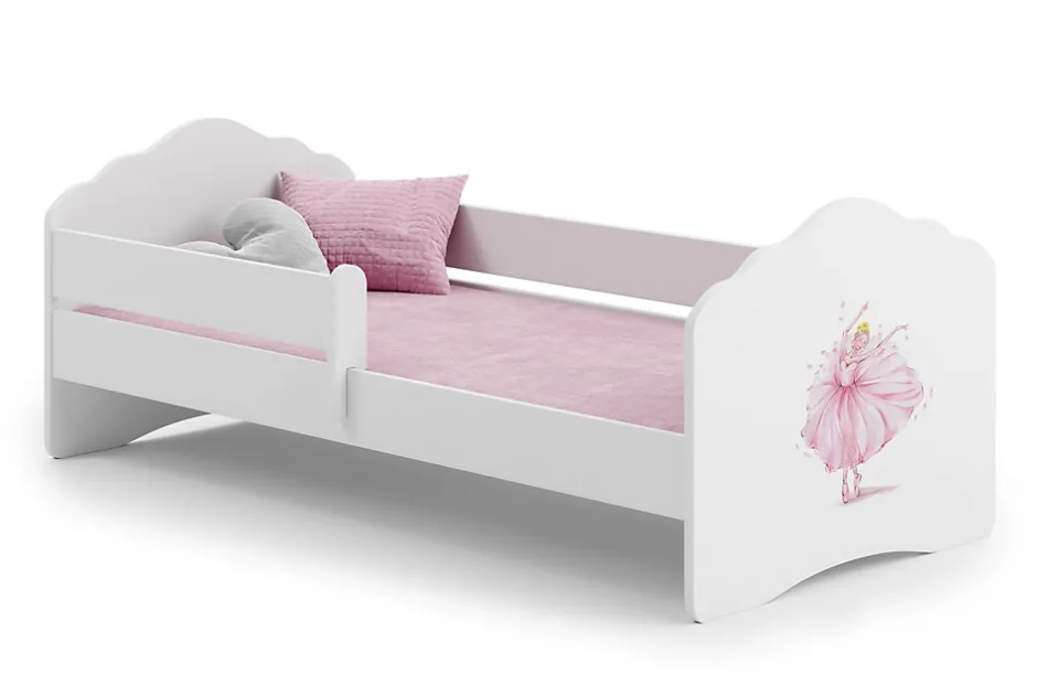 Enfant Kobi FALA lit d'enfant avec barreau 160x80 Princesse en couronne