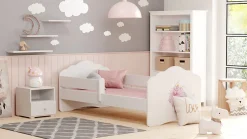 Enfant Kobi FALA lit d'enfant avec barreau 160x80 Princesse en couronne