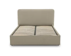Best Mobilier Goyave - lit coffre - 160x200 - en tissu - sommier inclus -