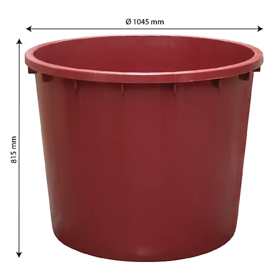 Gilac Grand Baquet rond renforcé 500 litres Bordeaux Online