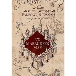Harry Potter - Couverture motif/style Carte du Maraudeur Multicoloured (150 cm x 100 cm) Discount