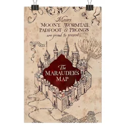 Harry Potter - Couverture motif/style Carte du Maraudeur Multicoloured (150 cm x 100 cm) Discount