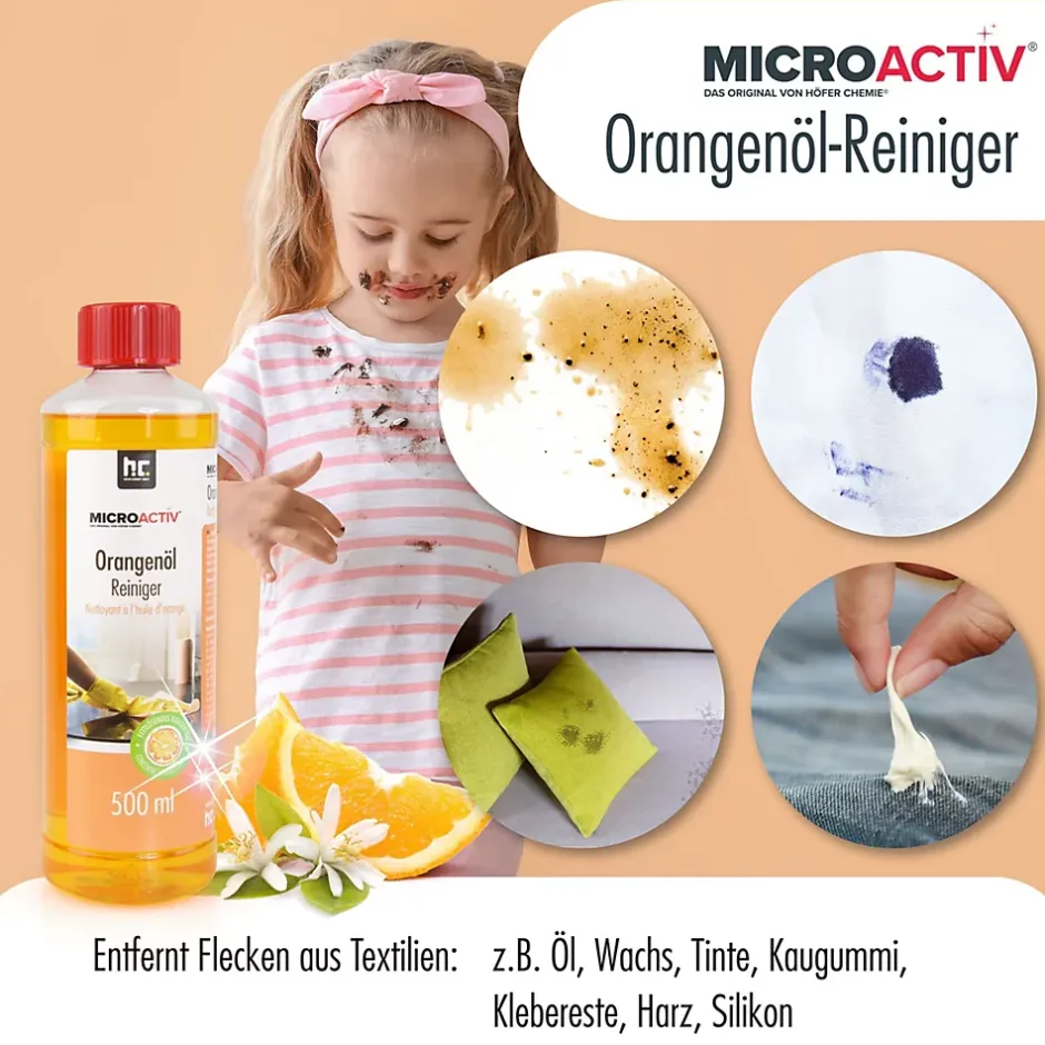 Höfer Chemie Microactiv Nettoyant Concentré À L'huile D'orange 4 x 500 Ml Sale