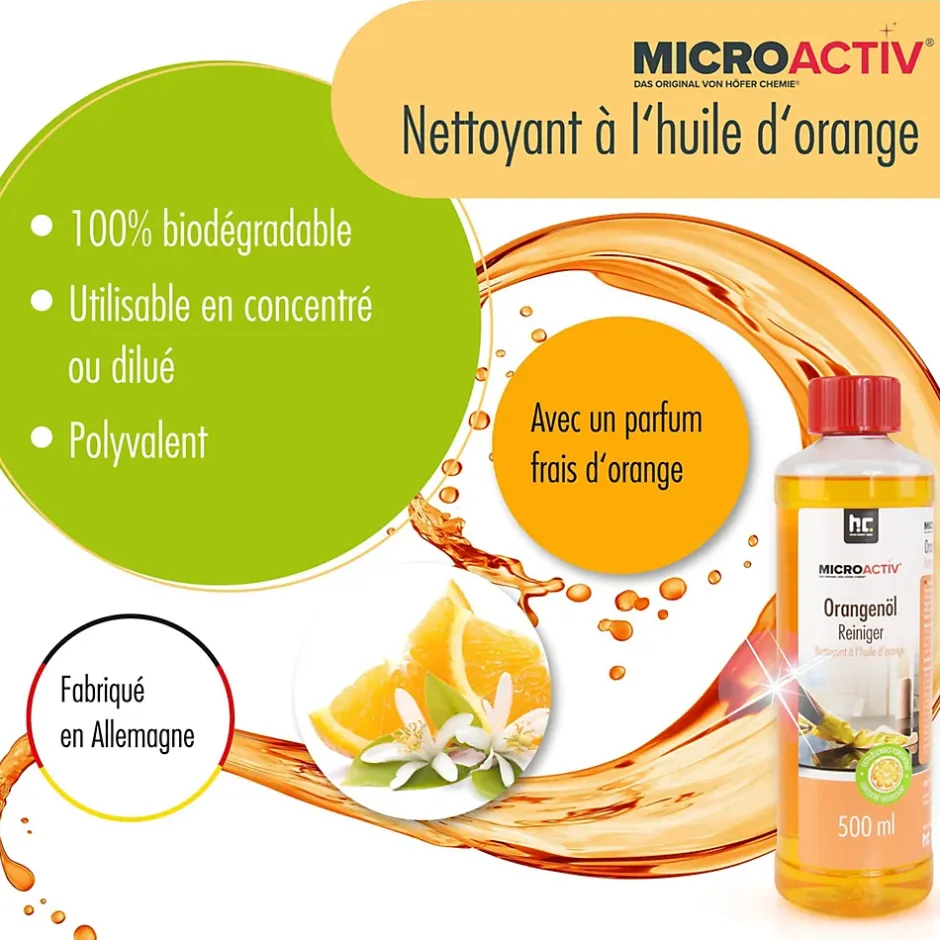 Höfer Chemie Microactiv Nettoyant Concentré À L'huile D'orange 4 x 500 Ml Sale
