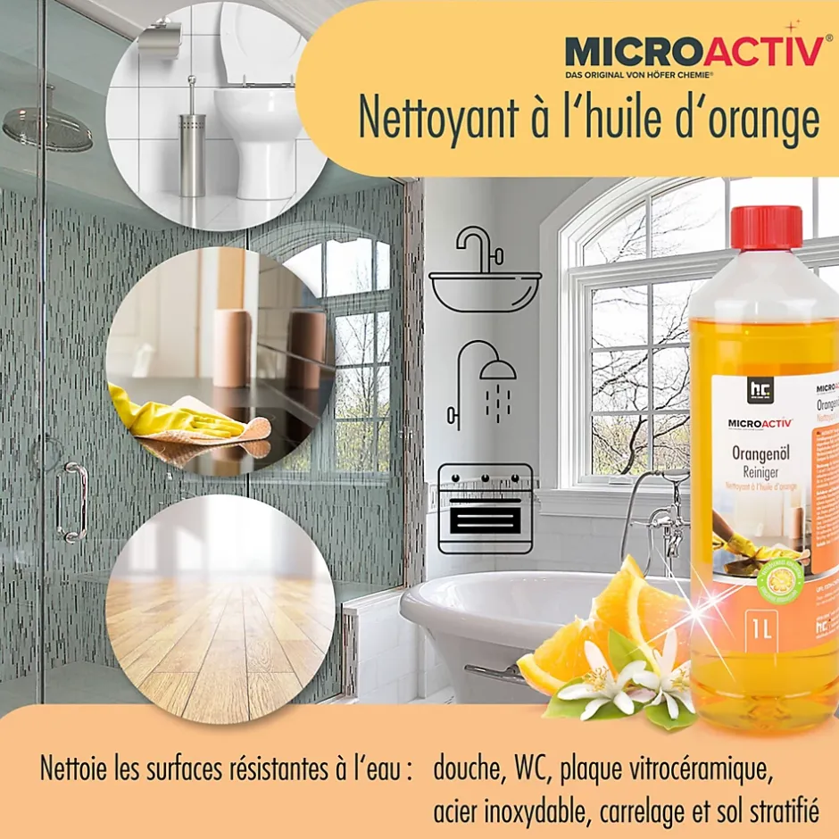 Höfer Chemie Microactiv Nettoyant Concentré À L'huile D'orange 1 x 1 L