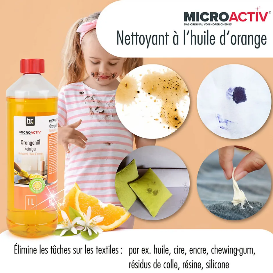 Höfer Chemie Microactiv Nettoyant Concentré À L'huile D'orange 6 x 1 L