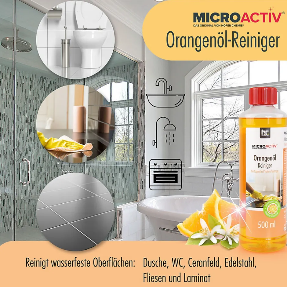 Höfer Chemie Microactiv Nettoyant Concentré À L'huile D'orange 2 x 500 Ml