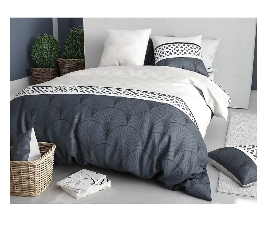 Eden Housse couette + taie Eventails graphique arcadie New