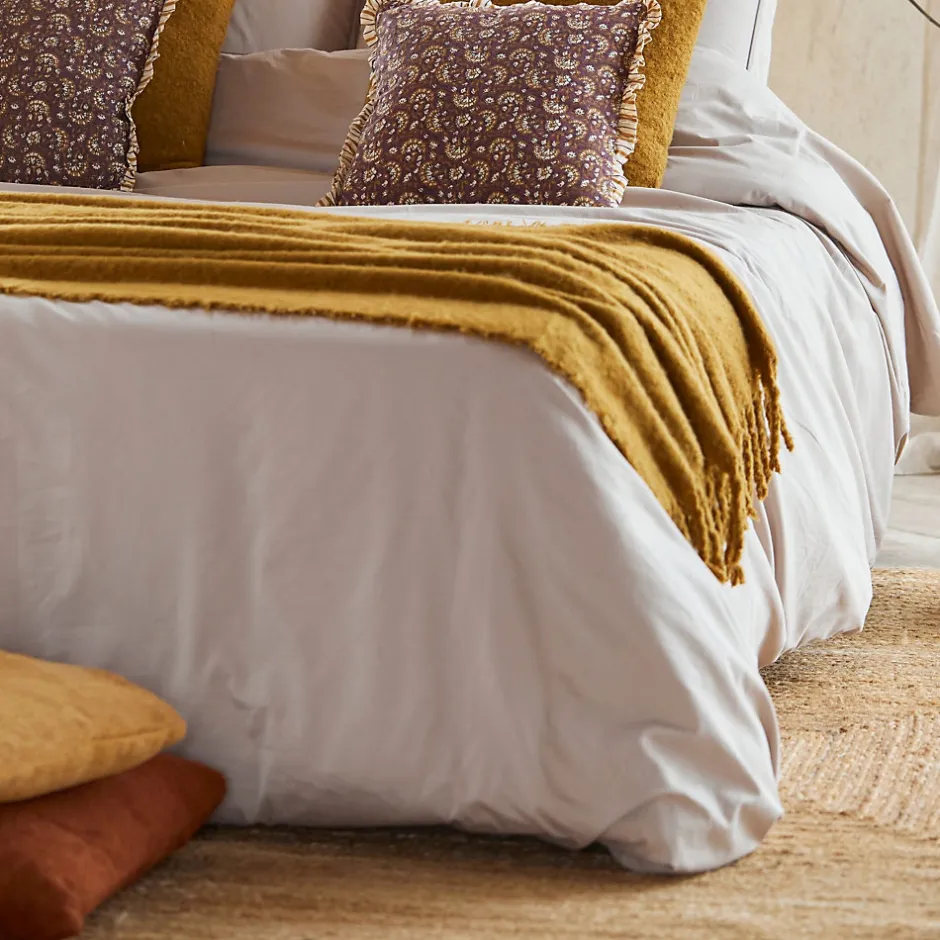 Douceur D'Intérieur Housse de couette 100% Percale de Coton ORIGINE (260x240 cm - Sable)