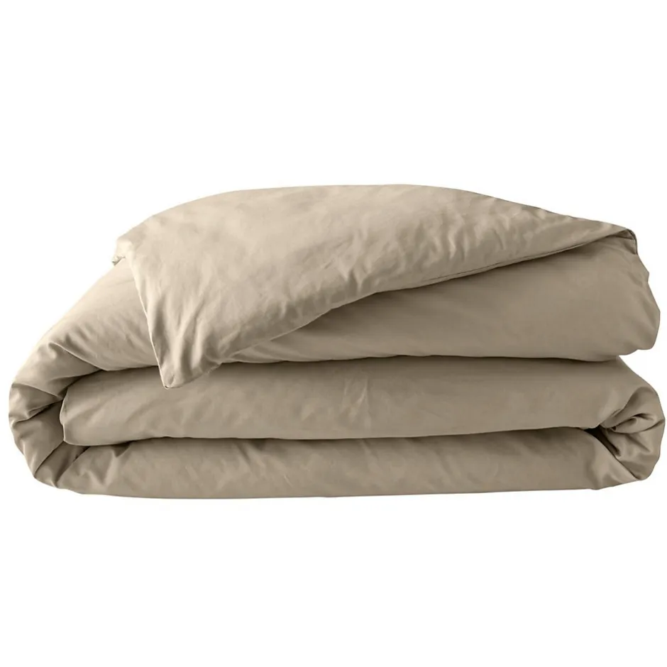 Douceur D'Intérieur Housse de couette 100% Percale de Coton ORIGINE (240x220 cm - Sable)