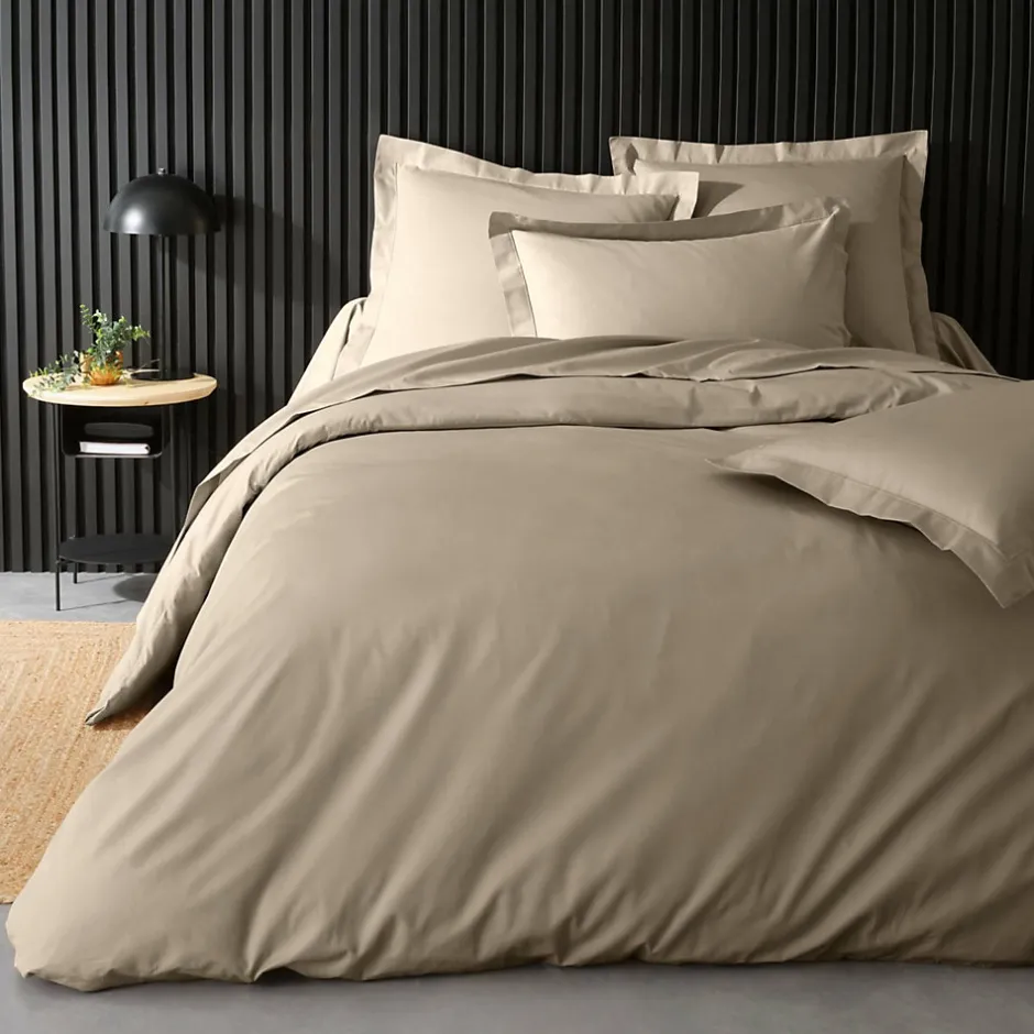 Douceur D'Intérieur Housse de couette 100% Percale de Coton ORIGINE (240x220 cm - Sable)