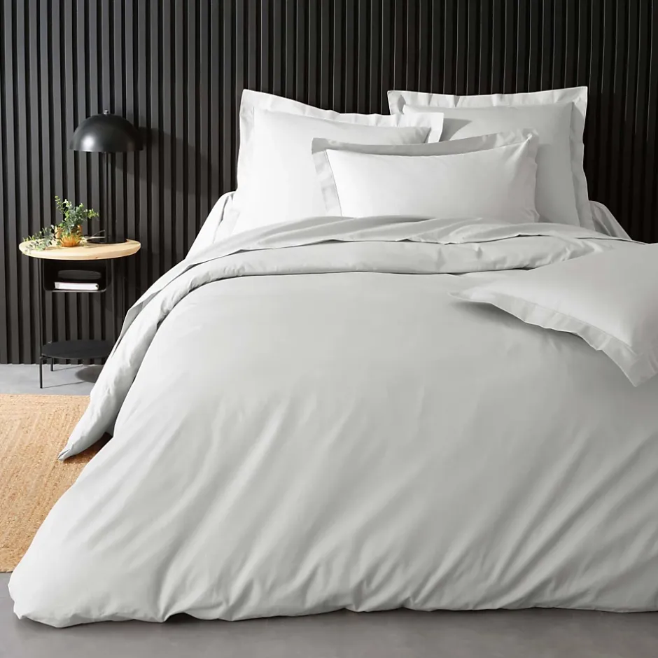 Douceur D'Intérieur Housse de Couette 2 Personnes Percale Uni 78 fils percaline 240x220cm Blanc Clearance