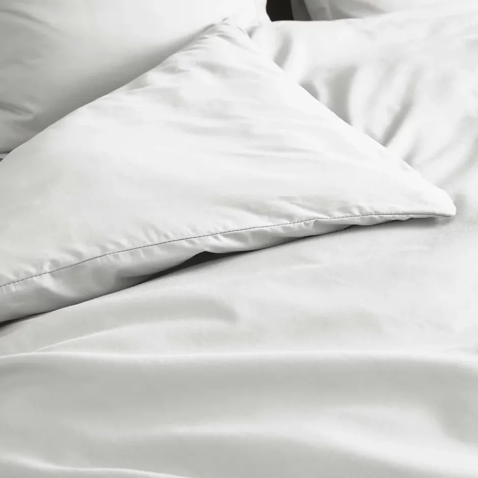 Douceur D'Intérieur Housse de Couette 2 Personnes Percale Uni 78 fils percaline 240x220cm Blanc Clearance