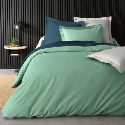 Douceur D'Intérieur Housse de Couette 2 Personnes Percale Uni 78 fils percaline 240x220cm Blanc Clearance