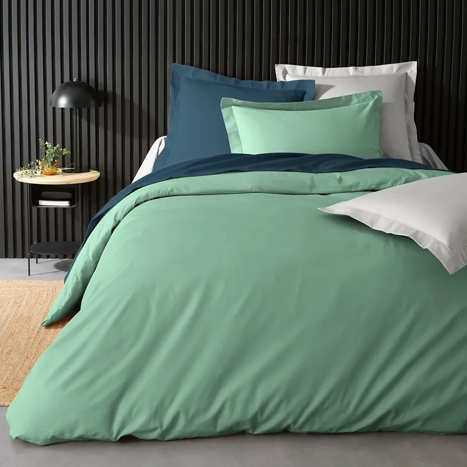 Douceur D'Intérieur Housse de Couette 2 Personnes Percale Uni 78 fils percaline 240x220cm Blanc Clearance