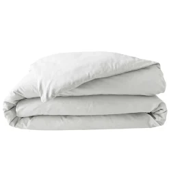 Douceur D'Intérieur Housse de Couette 2 Personnes Percale Uni 78 fils percaline 240x220cm Blanc Clearance