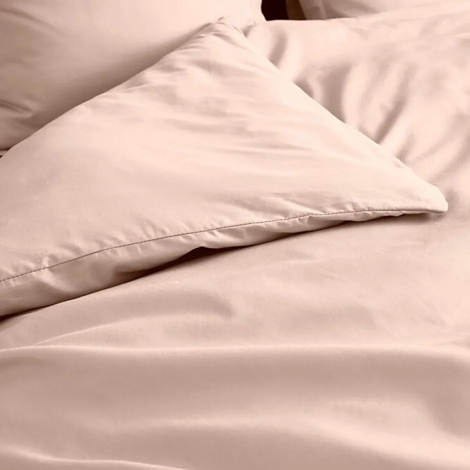 Douceur D'Intérieur Housse de Couette 2 Personnes Percale Uni 78 fils percaline 260x240cm Rose