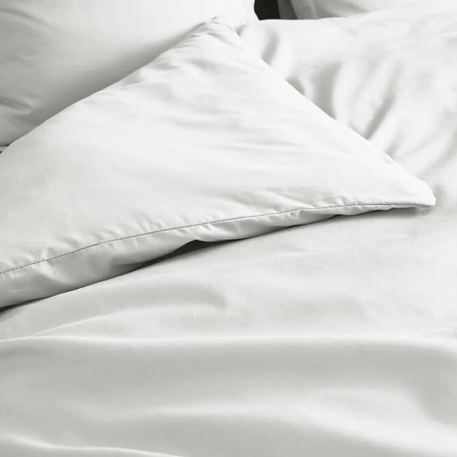 Douceur D'Intérieur Housse de Couette 2 Personnes Percale Uni 78 fils percaline 260x240cm Blanc Discount