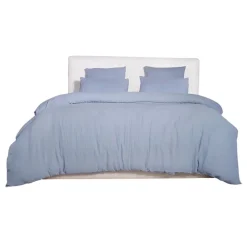 Eden Housse de couette + taies gaze de coton lave Douceur Outlet