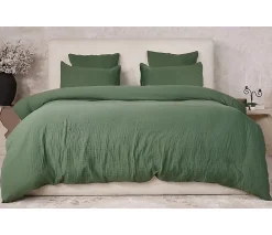 Eden Housse de couette + taies gaze de coton lave Douceur Sale