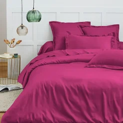 Coton Pur Housse de couette 240 x 220 cm "Prémium" pour lit 2 places - Prémium Magenta