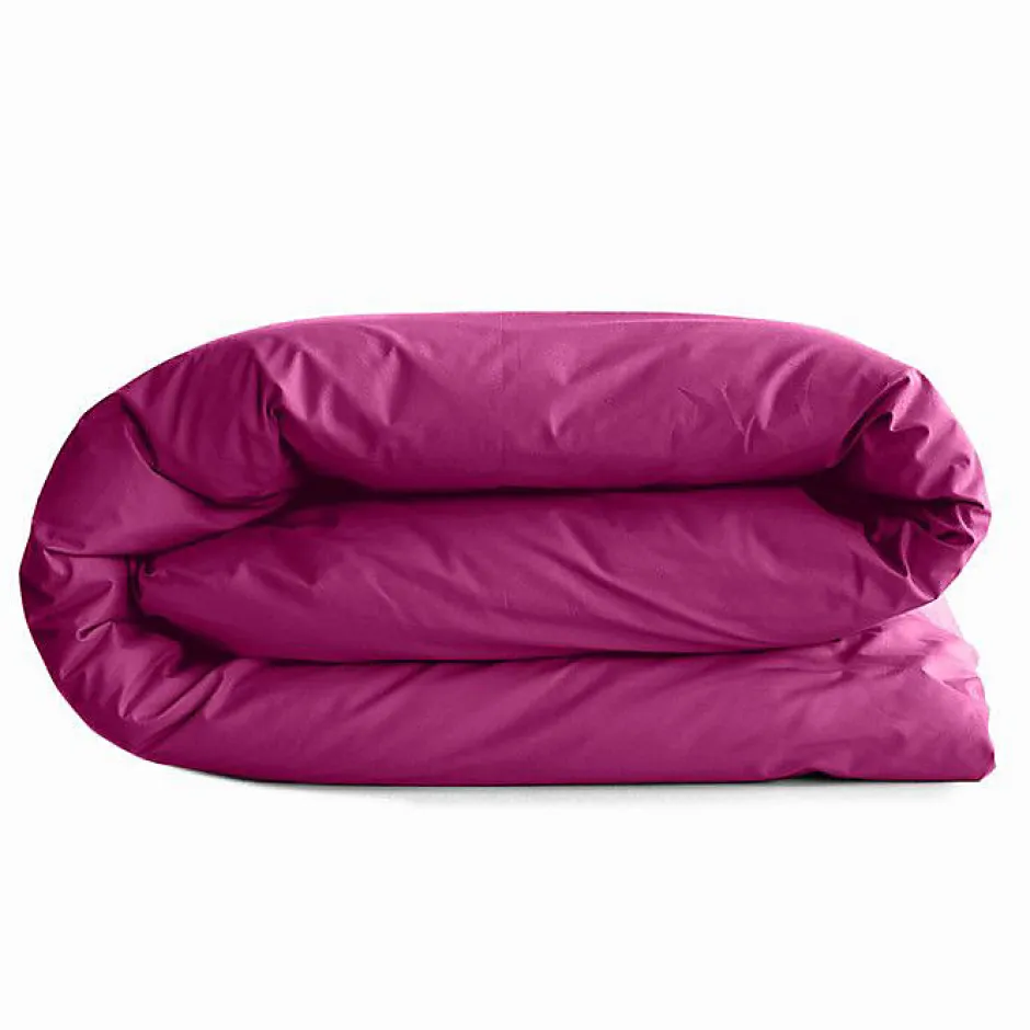 Coton Pur Housse de couette 240 x 220 cm "Prémium" pour lit 2 places - Prémium Magenta