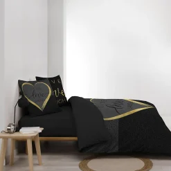 Douceur D'Intérieur Housse de couette 240 x 220 cm + 2 taies Coton 42 fils Imprimé placé Crazy Love