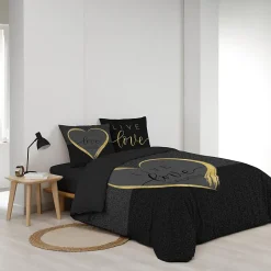 Douceur D'Intérieur Housse de couette 240 x 220 cm + 2 taies Coton 42 fils Imprimé placé Crazy Love
