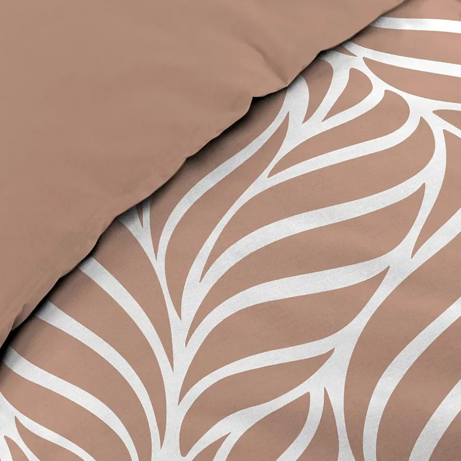 Douceur D'Intérieur Housse de couette 240 x 220 cm imprimée 57 fils MORGANE Mocha 2 taies incluses Online