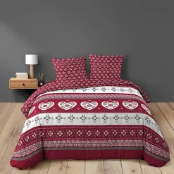 Douceur D'Intérieur Housse de couette 260 x 240 cm coton 42 fils + 2 taies Alpage