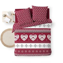 Douceur D'Intérieur Housse de couette 260 x 240 cm coton 42 fils + 2 taies Alpage