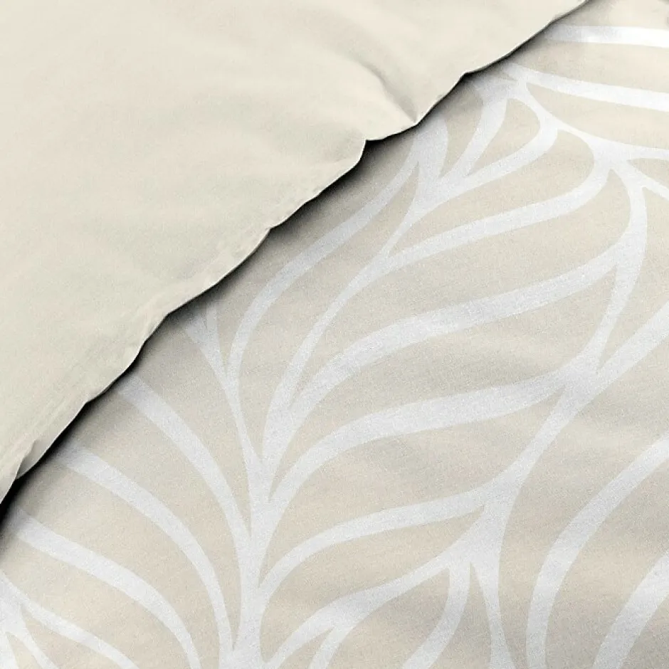 Douceur D'Intérieur Housse de couette 240 x 220 cm imprimée 57 fils MORGANE Naturel 2 taies incluses Sale