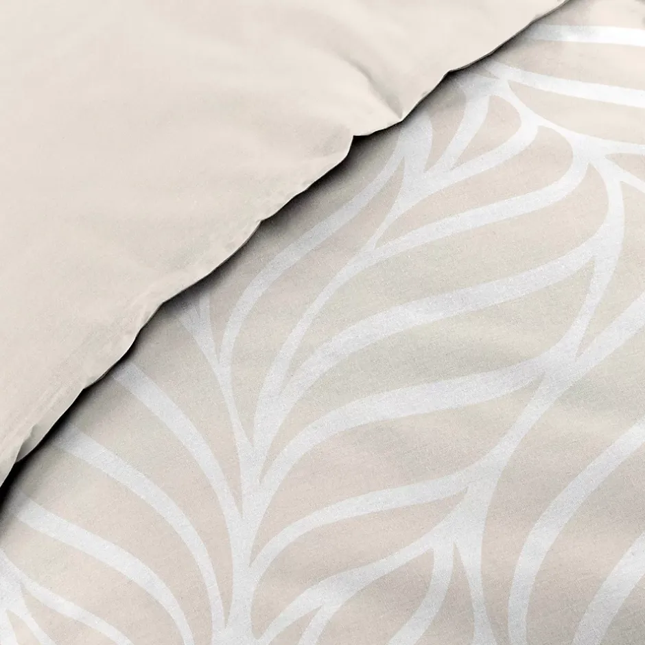 Douceur D'Intérieur Housse de couette 240 x 220 cm imprimée 57 fils MORGANE Naturel 2 taies incluses Sale