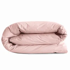 Coton Pur Housse de couette 140 x 200 cm "Prémium" pour lit 1 place - Prémium Rose Dragée Discount
