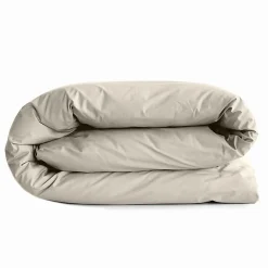 Coton Pur Housse de couette 140 x 200 cm "Prémium" pour lit 1 place - Prémium Sable Best